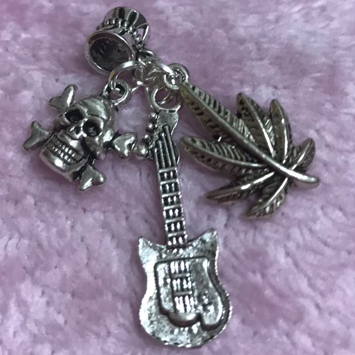 Skull Guitar Music Instrument Charm